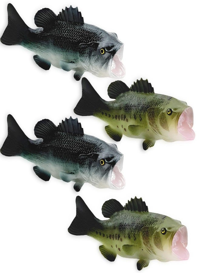 Nexboraque 4 Pack Fake Fish, 6.1 Inch Artificial Lifelike Large Mouth Bass Sea Fish Models for Food Display, Party Display, Kitchen Decor, Photography Props(Blue,Green) - Image 1
